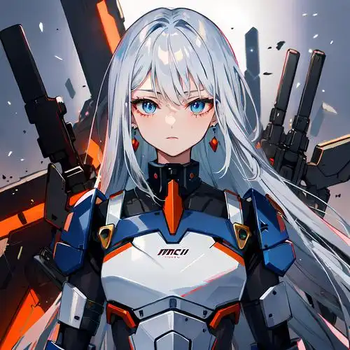 武器炫酷女孩,冷酷俏皮必看.插画图片壁纸