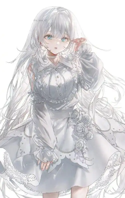 白发少女070707artist:白田ゆにこ91んtwi:u_nico_47#唯美的