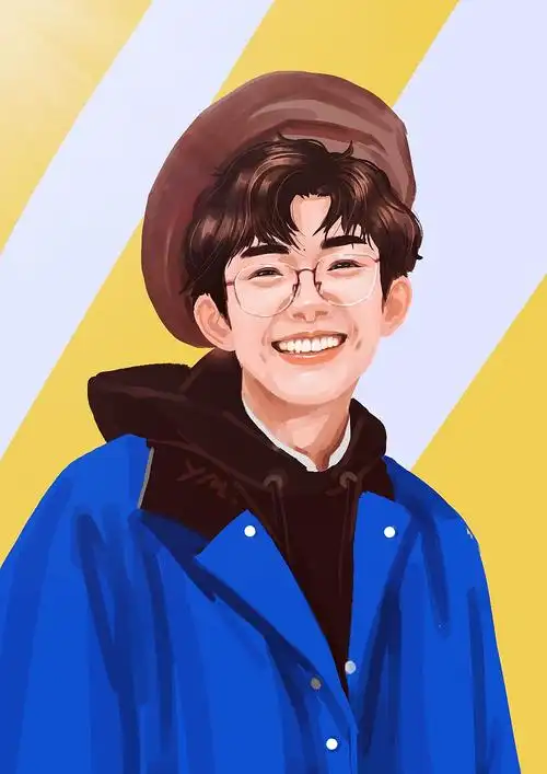 易烊千玺 橘子少年|插画|艺术插画|河边诗人 - 临摹作品 - 站酷