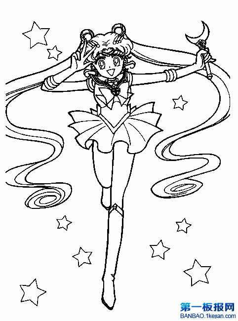 美少女战士水手小小简笔画