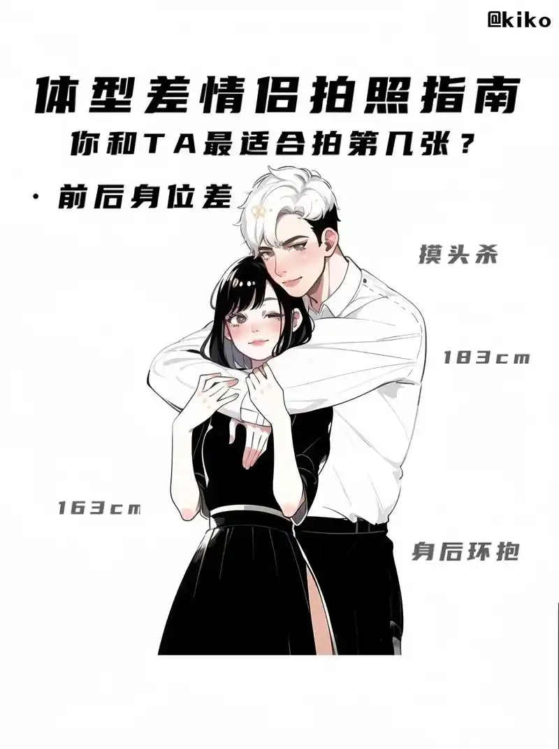 当代情侣身高差拍照指南!看看你和ta最适合拍哪一种啊#女生必 - 抖音