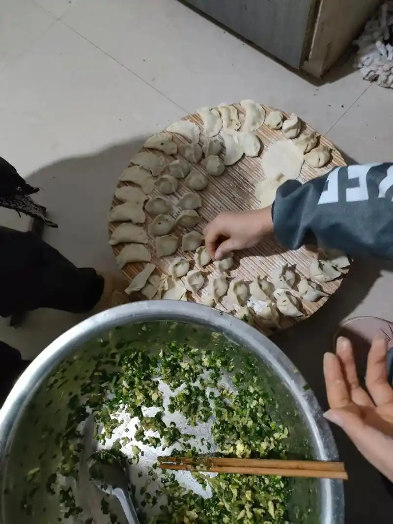 手工包饺子 #爱劳动的小朋友 #真材实料才能做出好味道 # - 抖音