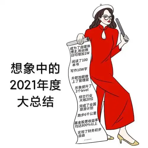 想象中的2021年度总结vs实际我的年度总结