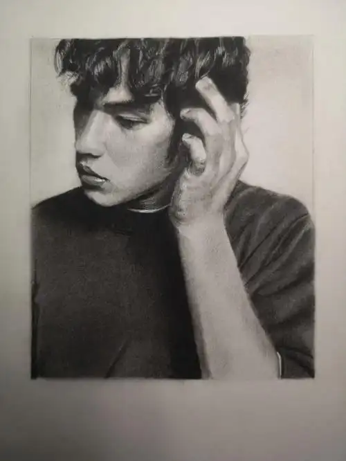 手绘周杰伦第一张专辑jay封面手绘