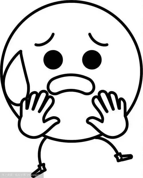害怕的表情符号脸字符图标