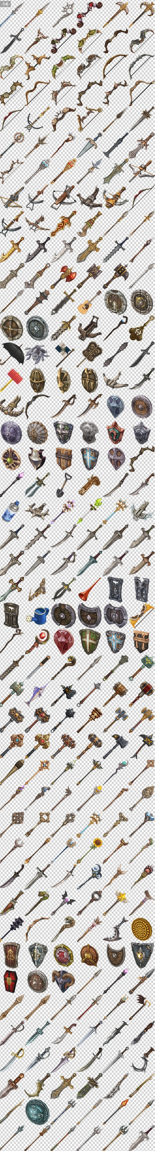 游戏美术icon日韩游戏装备图标武器指环帽子法杖物品图标淘宝网ui素材