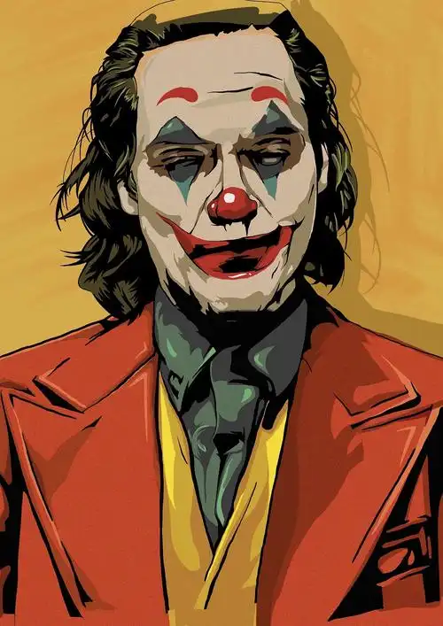 小丑手绘临摹插画