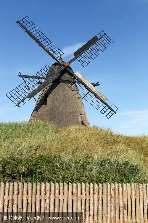 丹麦斯卡根的古老风车