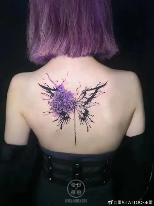 雷势文化##雷势刺青##纹身设计##雷势成都##后背纹身##适合女生的