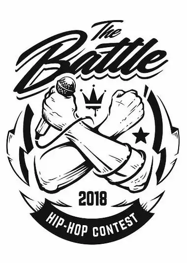 说唱战役会徽模板, 嘻哈和涂鸦元素.矢量艺术