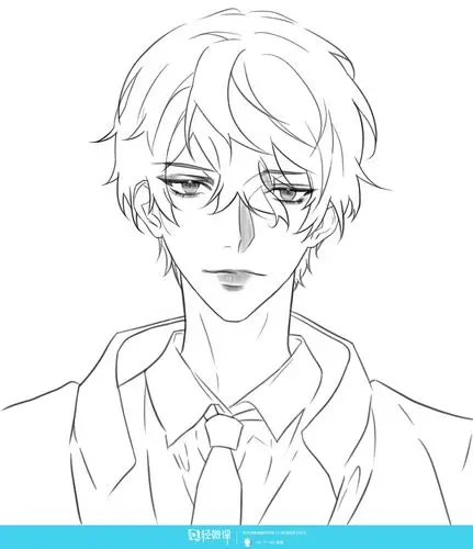 游戏原画入门培训课程之如何画性男头像的正面