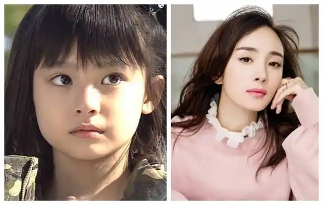 一,杨幂小时候也是小美女一名了的.