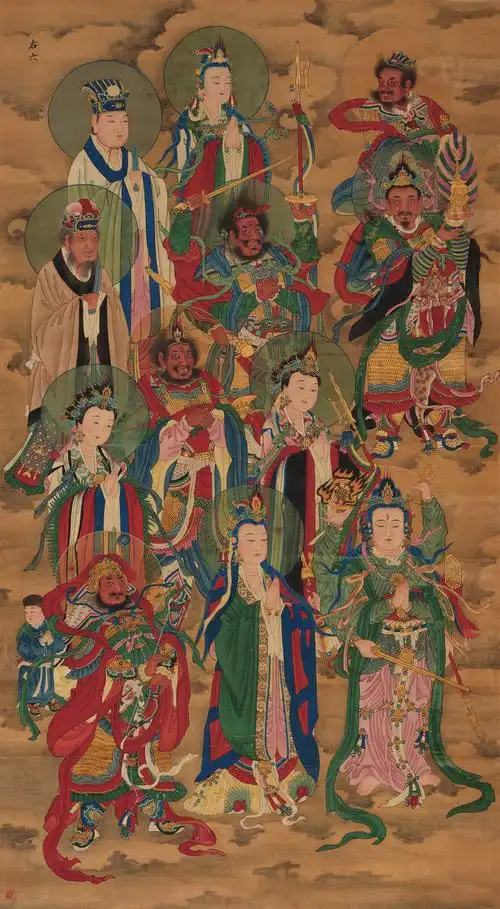 3260神仙图立轴设色绢本