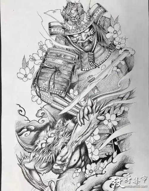 鬼武士纹身鬼武士纹身手稿鬼武士纹身手稿图案