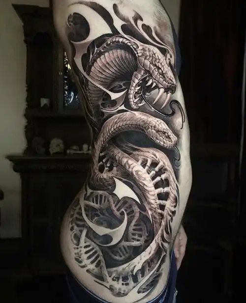 大型纹身合集赏析与选择.大型纹身是通过身体结构来定