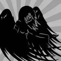 恶魔头像带翅膀黑白男生【点击鼠标右键下载】