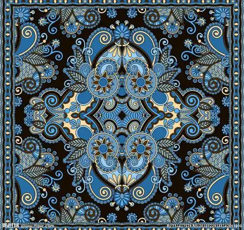 复古宫廷风花纹简笔画