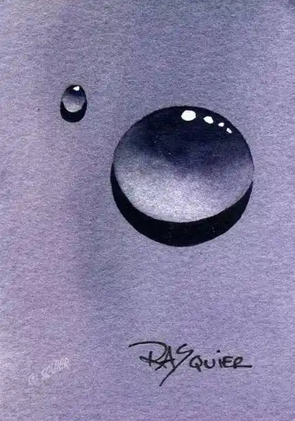 绘画教程教你用水彩画个晶莹剔透的小水滴还挺逼真的哦