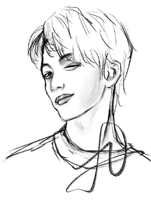 刘耀文  #绘画  #线稿  #国庆节