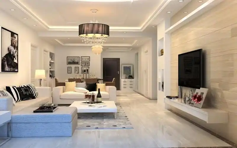 仙河苑142㎡现代简约白色系三居室装修效果图