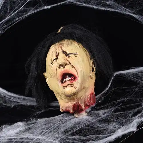 梦泡万圣节吊头酒吧鬼屋恐怖装饰道具密室整蛊断头恶搞人头挂件吊鬼