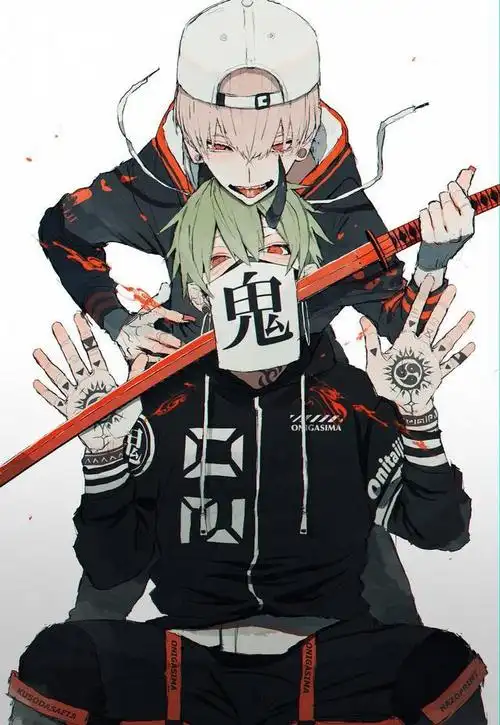 又病又丧黑暗系病娇风格的小帅哥插图合集~如:月山习