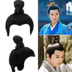 唐朝男士假发套古风明朝王爷公子发套古装cos少爷男假发全头套