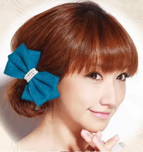 甜美内扣式束发发型护肤彩妆秀发美甲装扮