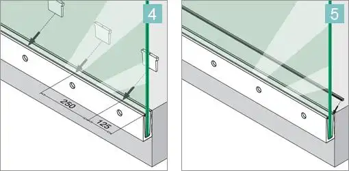 中国供应商铝 u 基地通道无框玻璃 balustrade 阳台