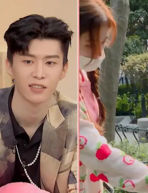 鞠婧祎路边撸流浪猫,画面太仙,有谁注意范丞丞的表情?还拍着呢