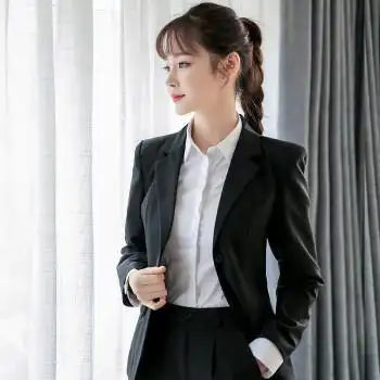 雅鹿【京选特价】正装女套装气质女士西服职业小西装大学生工作服韩版