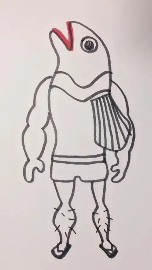 如何画人鱼简笔画