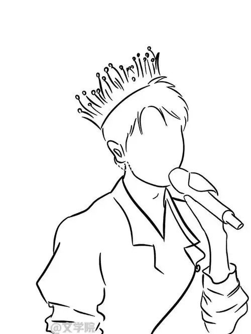 浅画个王俊凯线稿王俊凯线稿