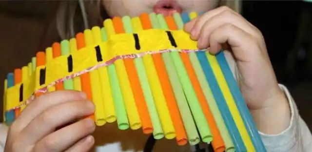 亲子小手工,自制吸管排箫