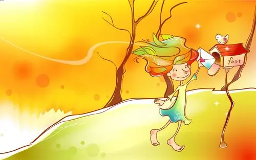 壁纸,卡通,秋天男孩