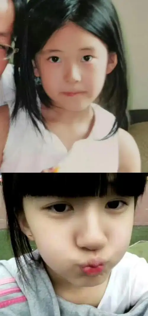 赵露思童年照片#露思从小到大面相都没有变过,笑起来眉眼弯弯,漏出八