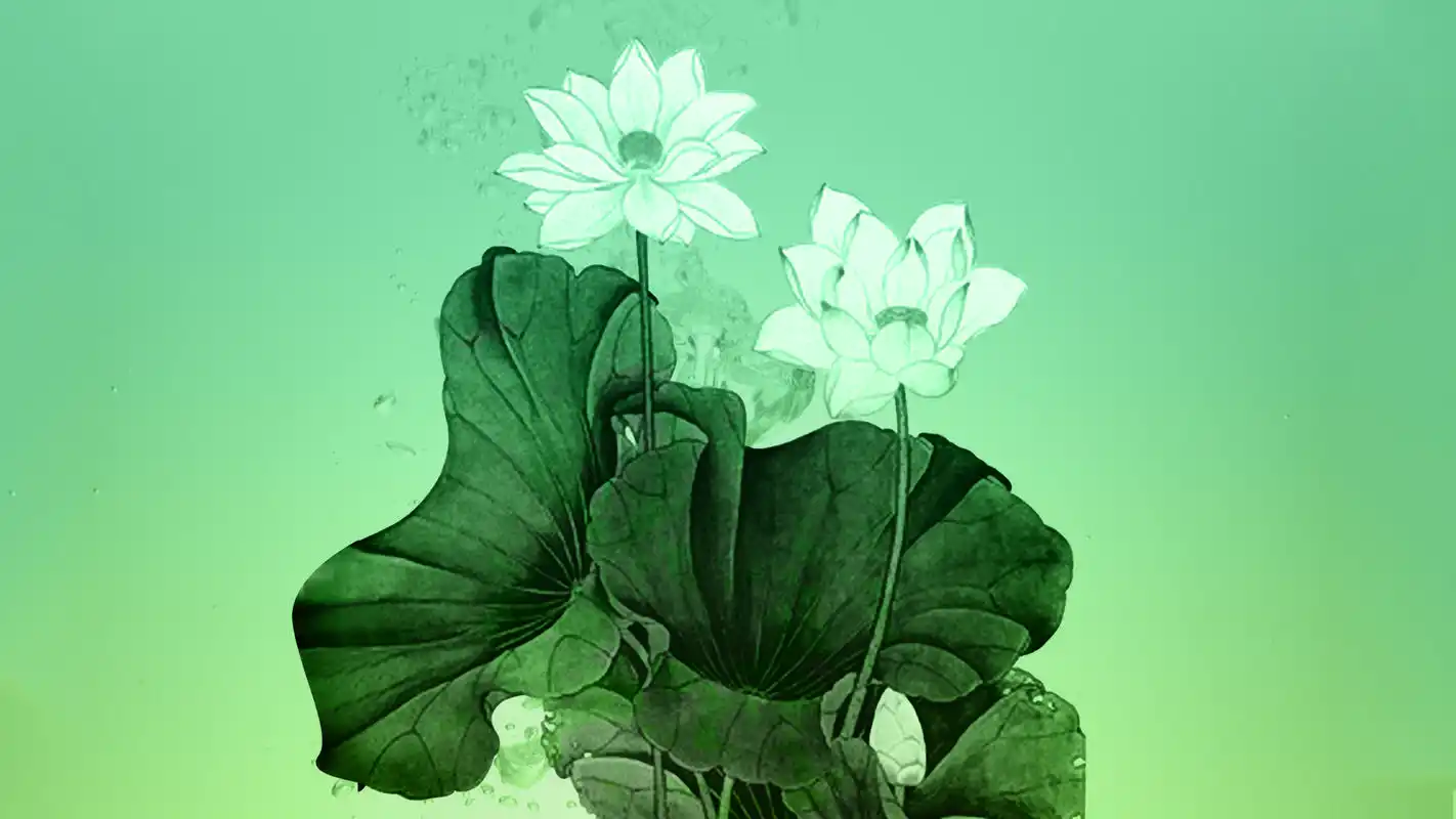 中国风水墨风绘画桌面壁纸