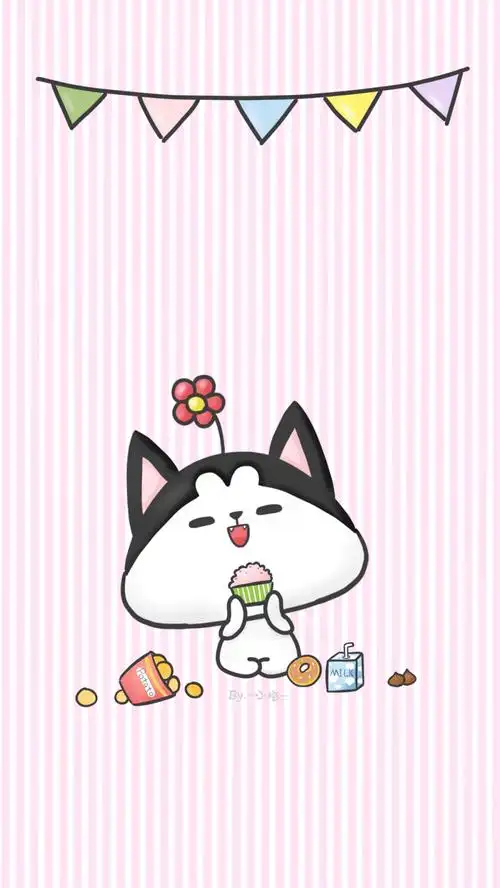 小琢帛二卡通可爱二哈哈士奇壁纸桌面头像