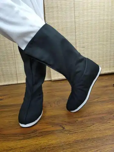 靴子男女汉服官兵侠客影视布鞋古装官靴布靴子古典舞鞋