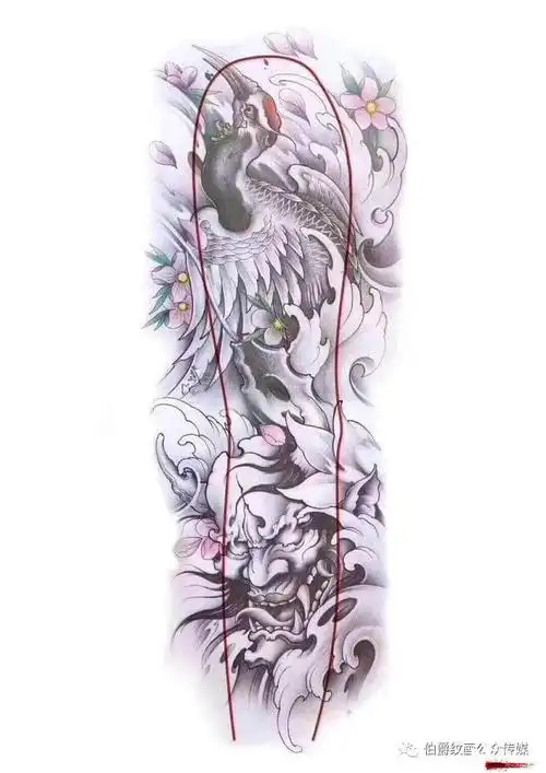 九素刺青纹身手稿第16期花臂手稿素材