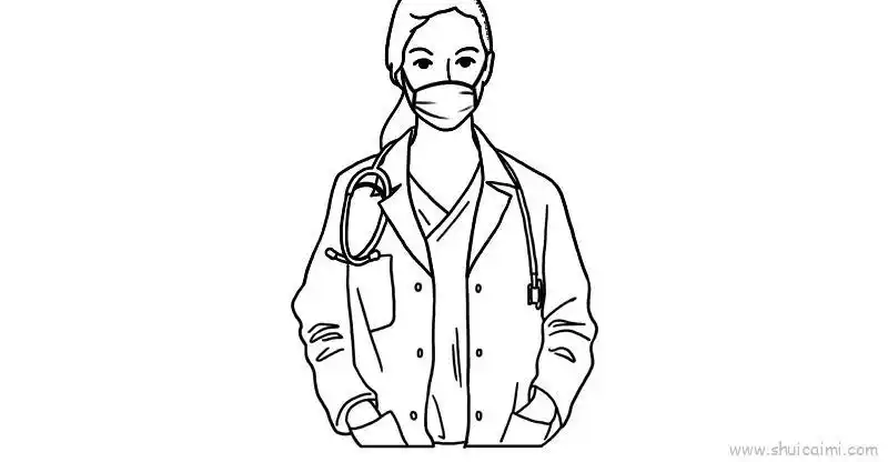 医生儿童画怎么画 医生简笔画顺序