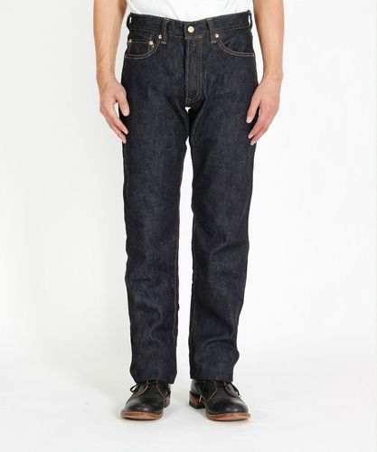 日本momotaro jeans桃太郎15thb02断裂纹15周年修身直筒牛仔裤