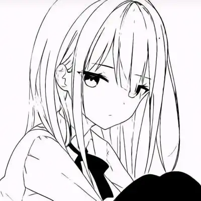 江知遇 黑白动漫女头 汽水降低的温度是夏日的奇遇_卡通动漫头像_我要