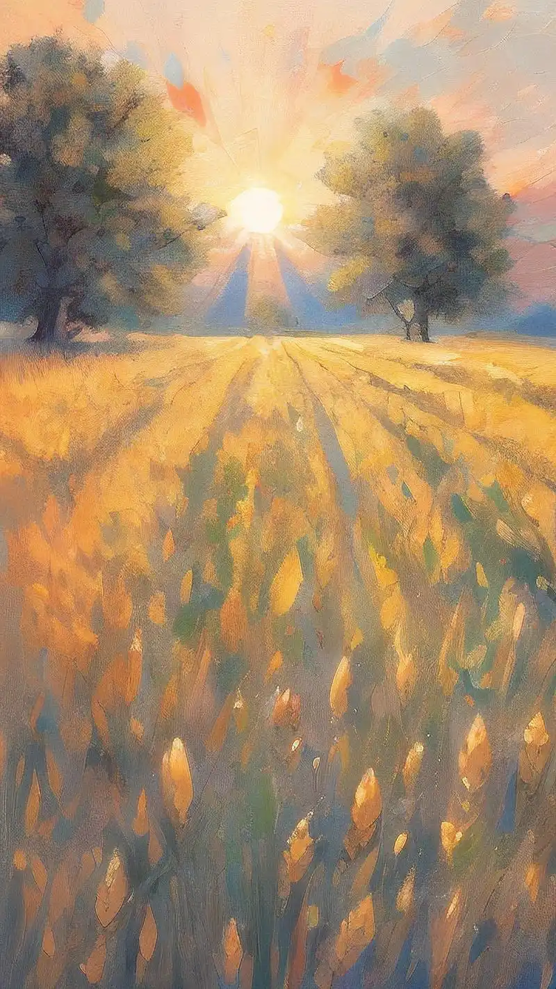 78金色麦田壁纸,补足五行缺金78