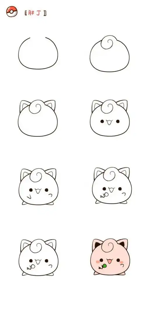 卡通小动物简笔画的详细步骤简单易学叫上孩子一起画起来吧