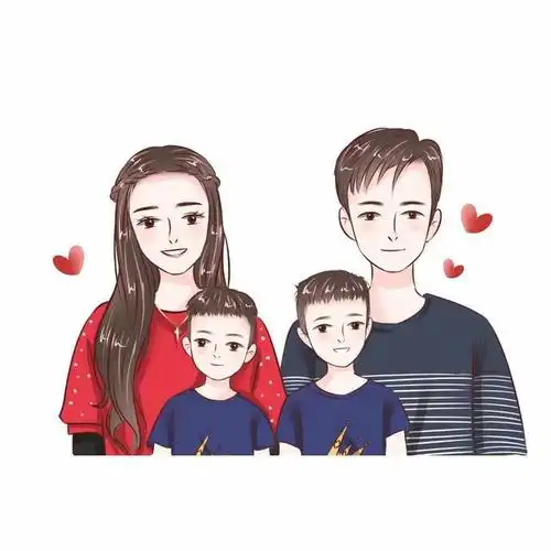 手绘头像你的微信头像里还少一张全家福