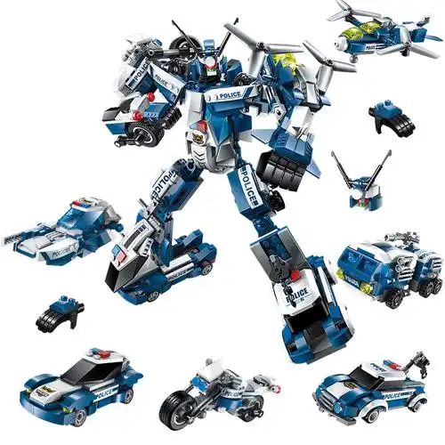 儿童乐高积木拼装图变形玩具金刚机器人力动脑多功能男孩六合一疾风