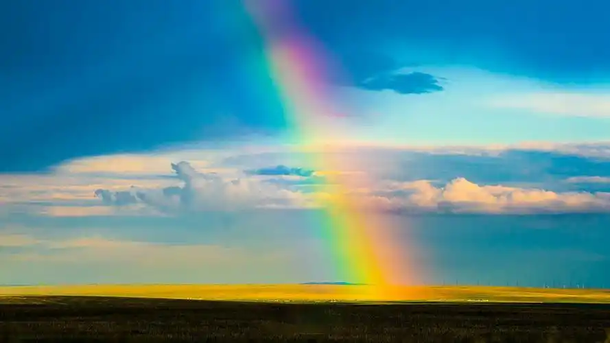 草原上的梦幻彩虹高清原图下载,草原上的梦幻彩虹,图片,壁纸,自然风景