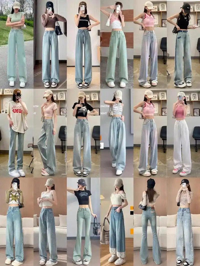 直筒牛仔裤女生在夏季有啥搭配技巧?