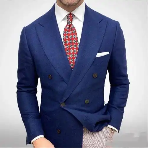 干练又高级的蓝色西装,领带搭配这几种颜色,高级显贵很有范